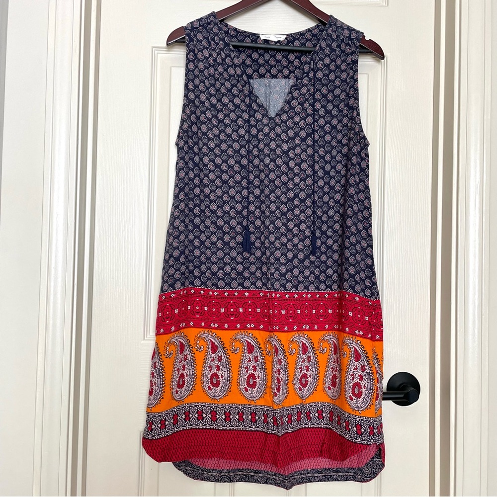 Beach Lunch Lounge Paisley Print Sleeveless Dress